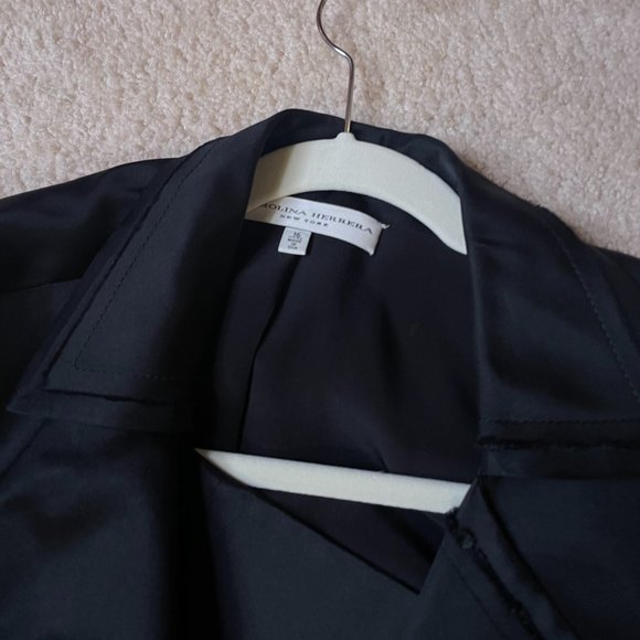 Carolina Herrera Vintage Silky Blazer Size 16 (L) - Picture 2 of 2